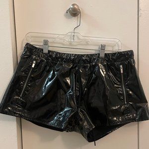 The Kooples SPORT Patent Leather Mini Shorts - Size Small